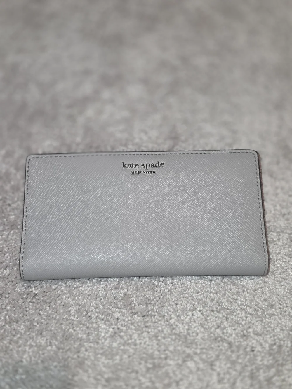 Kate Spade New York Light Gray Saffiano Leather Wallet